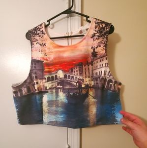 Forever 21 Venice scene crop top
